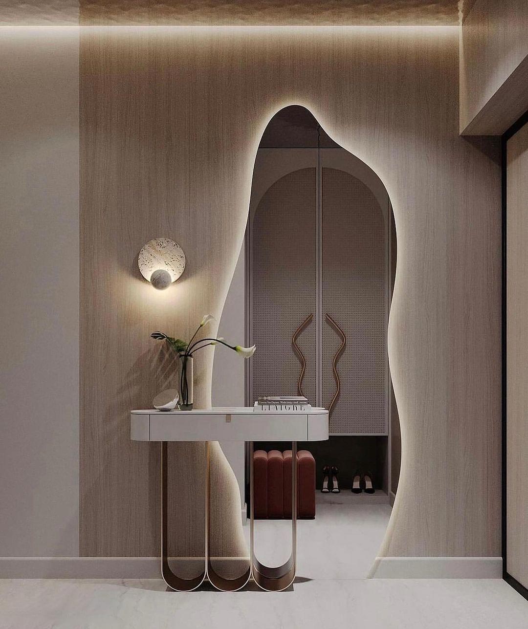 طرحهای زیبا و جذاب آینه کنسول در دکوراسیون داخلی