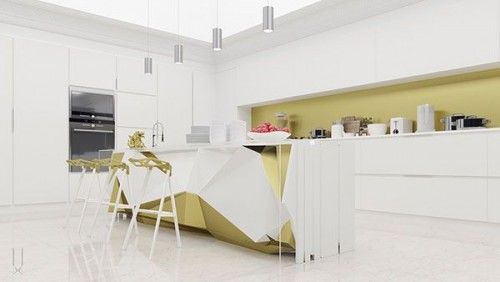 طرح مدرن متفاوت برای کابینت در آشپزخانه