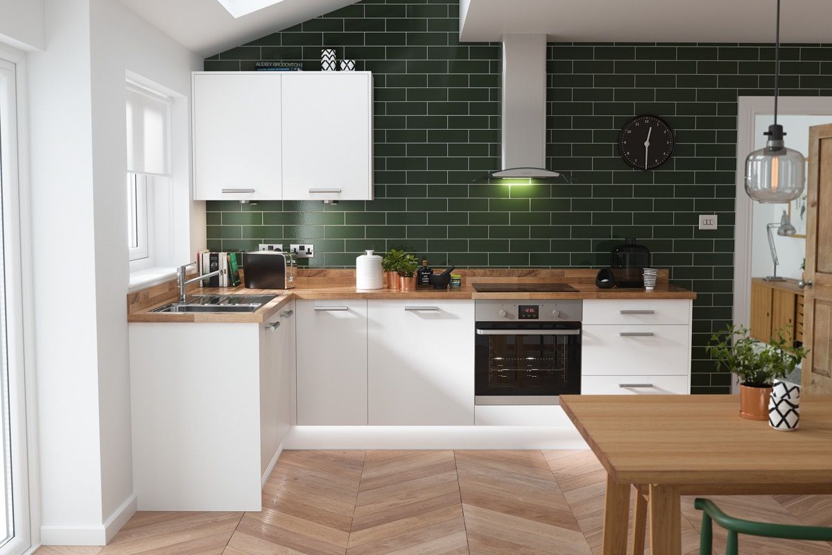 کابینت آشپزخانه به رنگ سبز01