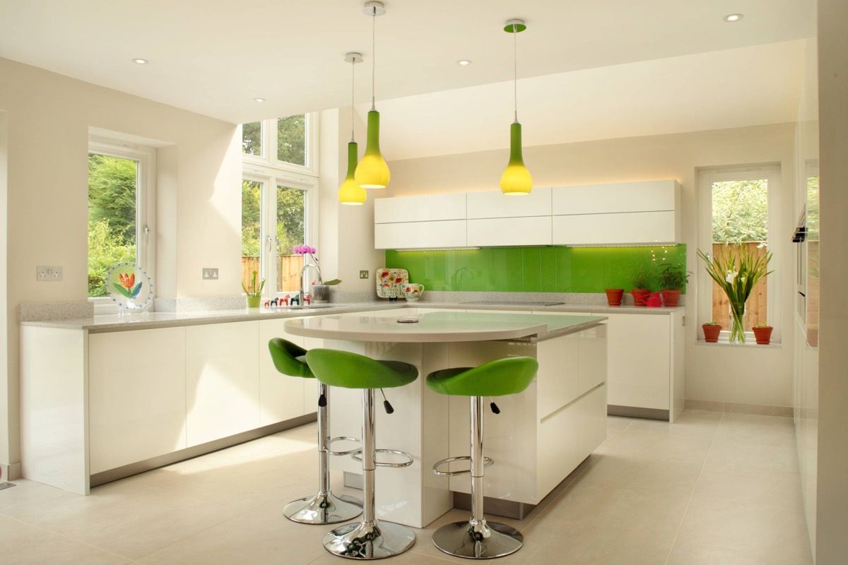 کابینت آشپزخانه به رنگ سبز14