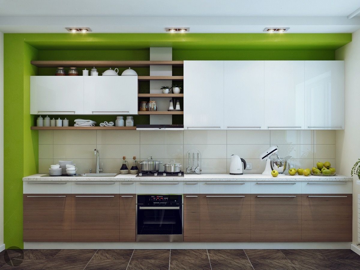 کابینت آشپزخانه به رنگ سبز24