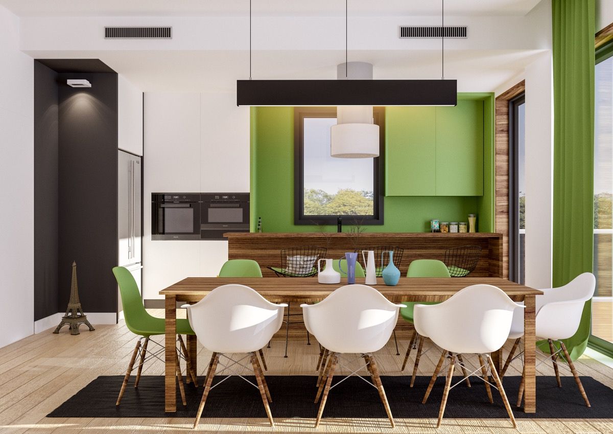 کابینت آشپزخانه به رنگ سبز25