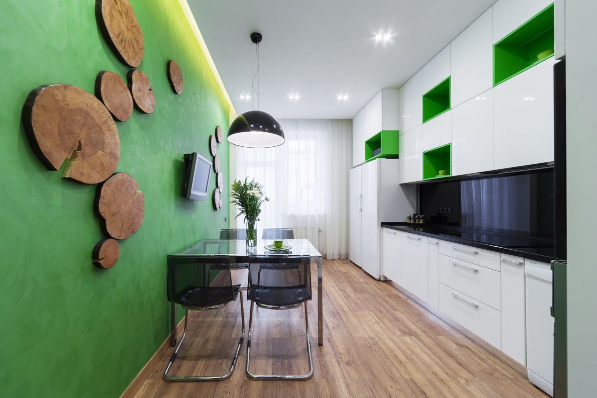 کابینت آشپزخانه به رنگ سبز30