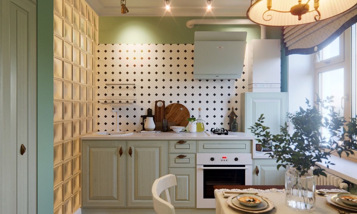 کابینت آشپزخانه به رنگ سبز33