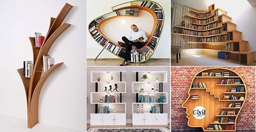 ایده خلاقانه برای طراحی قفسه کتاب و کتابخانه