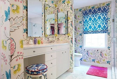 سرامیک و کاشی طرح کاغذ دیواری برای حمام