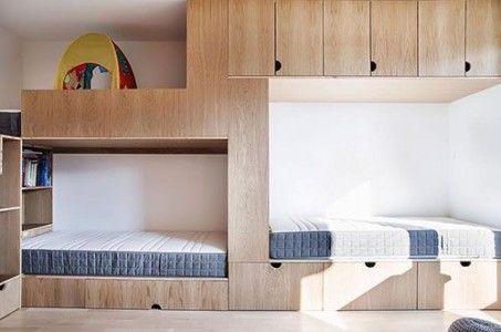 طراحی تخت خواب سه نفره برای اتاق کودک