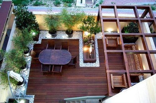 استفاده از سنگ و شن برای تزئئین باغچه