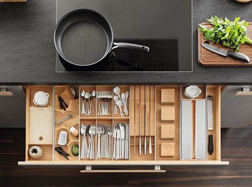 نظم دهی کشوها و کابینت های آشپزخانه