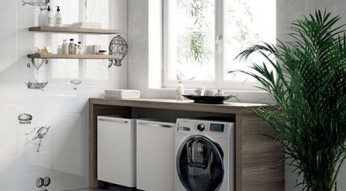 ماشین لباسشویی یا لاندری در آشپزخانه