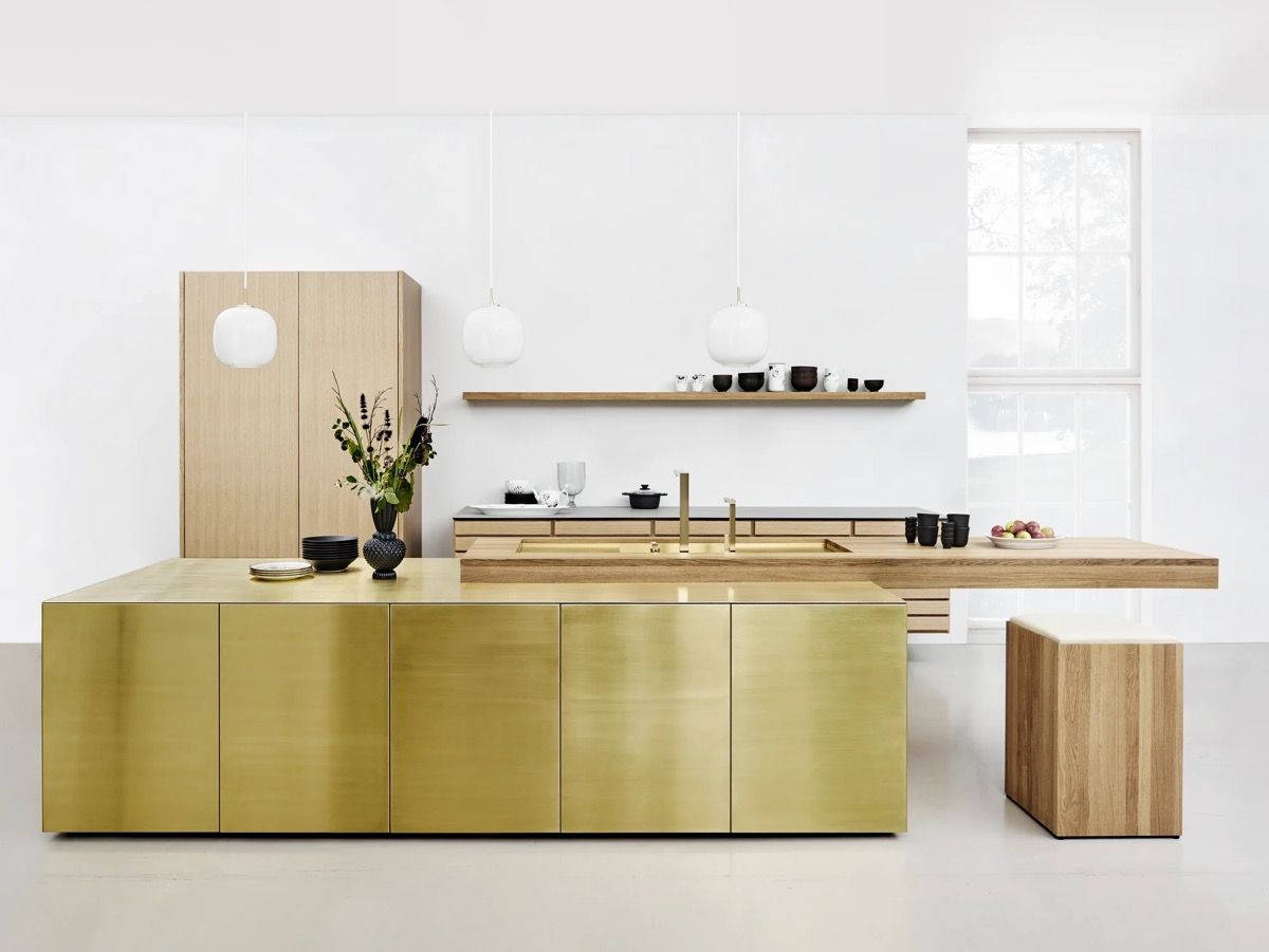 رنگ طلایی در دکوراسیون آشپزخانه