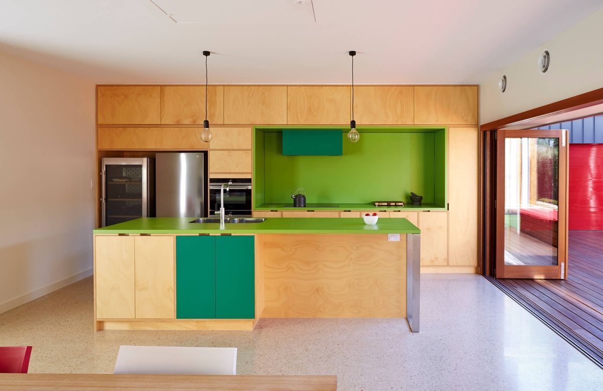 کابینت آشپزخانه به رنگ سبز16