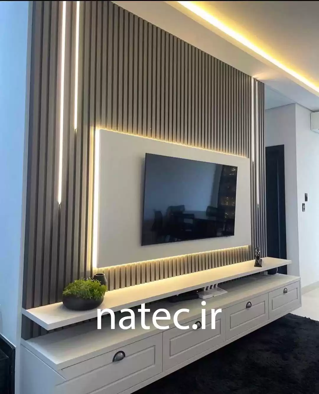 طراحی دکوراسیون دیوار تلویزیون یا وال تیوی