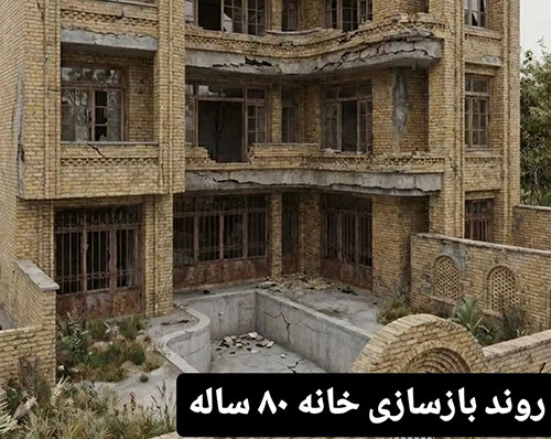 مرمت و بازسازی خانه ۸۰ ساله در روستای حیدرآباد شرق اصفهان