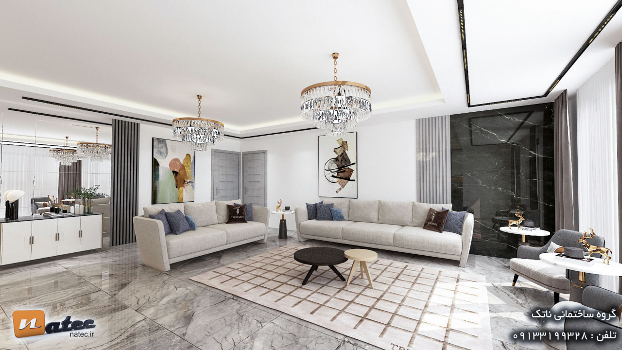 طراحی داخلی این منزل ۲۳۰ متری در پادنای سمیرم
