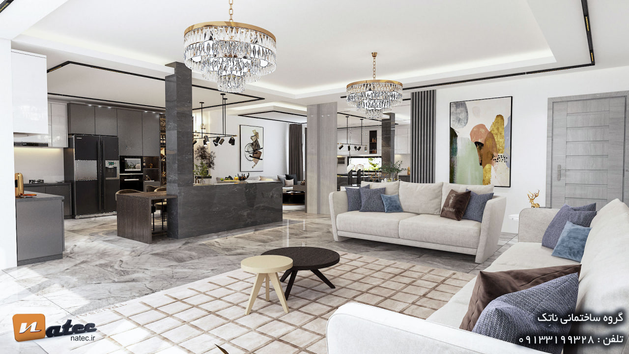 طراحی داخلی این منزل ۲۳۰ متری در پادنای سمیرم