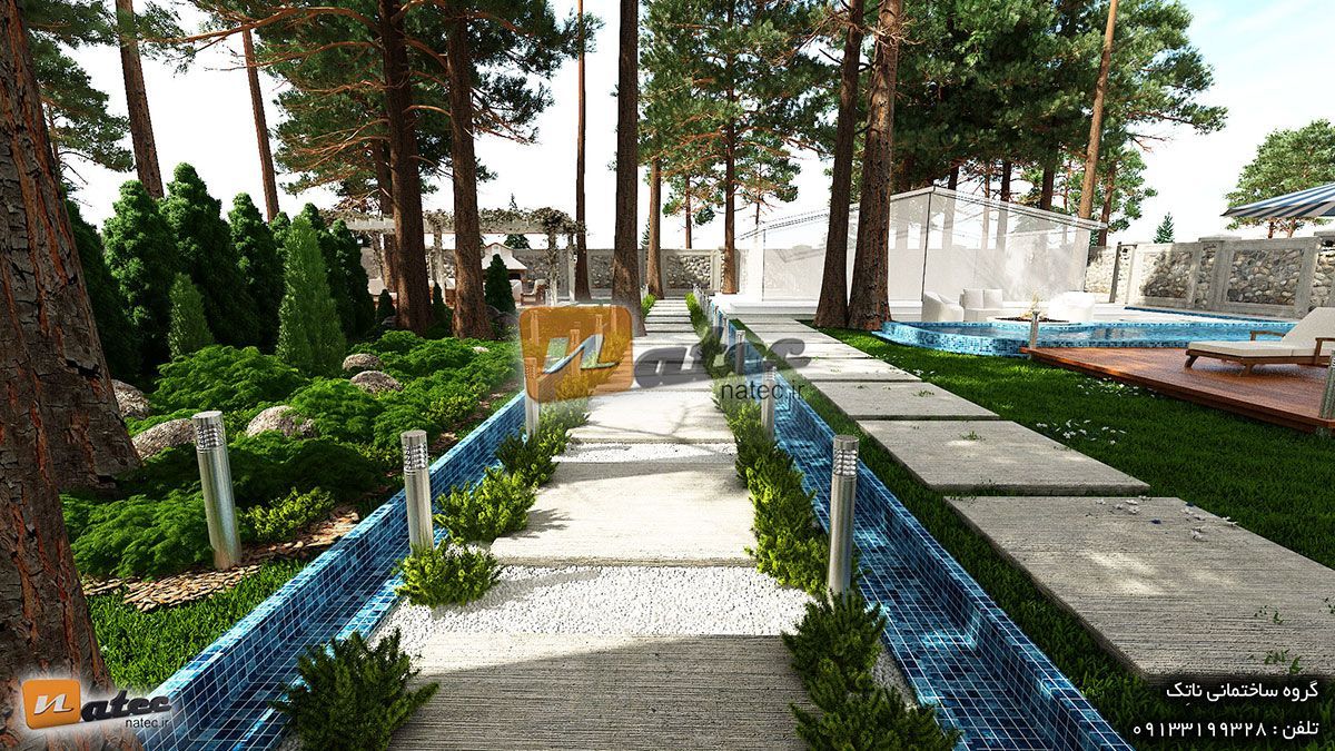 طراحی باغ ویلا در باغ بهادران