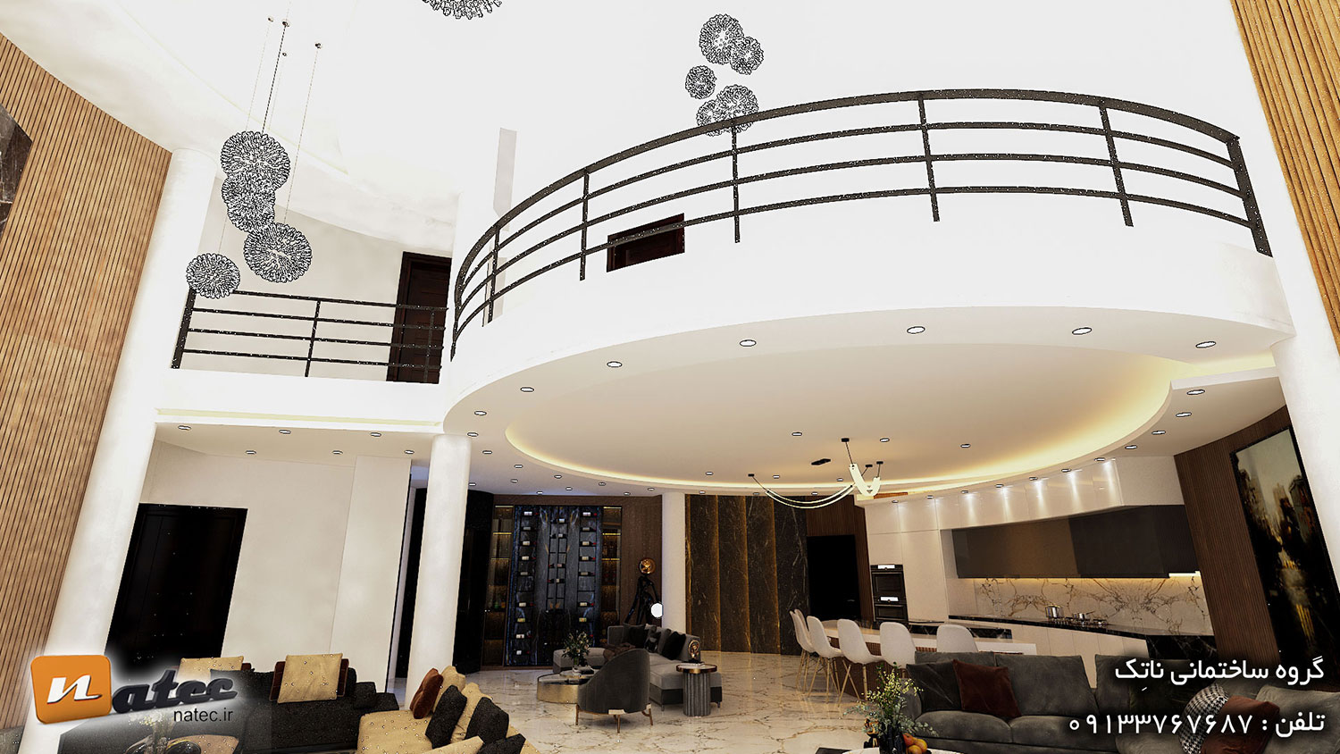 طراحی داخلی باغ ویلای ۴۰۰۰ متری اصفهان