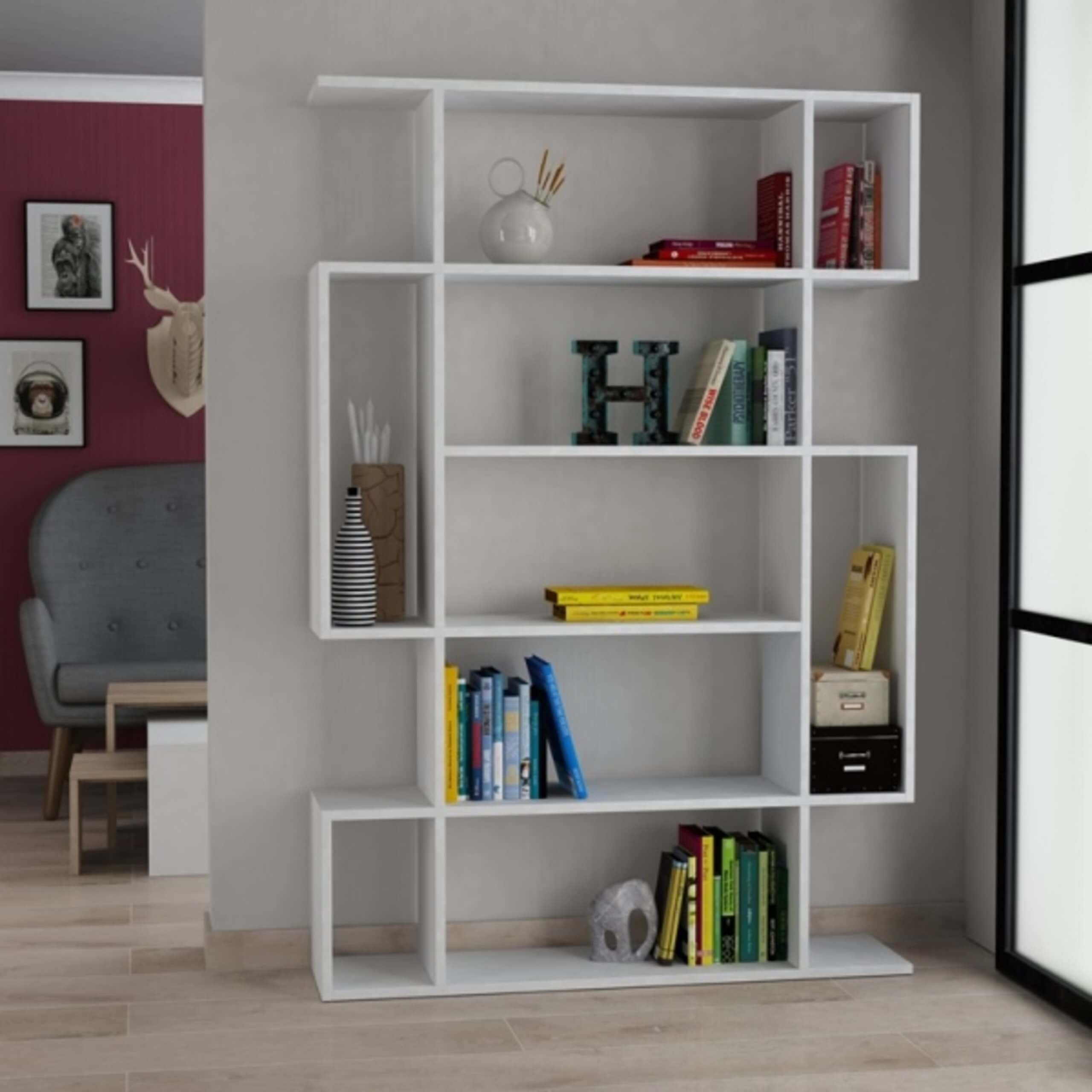 طراحی قفسه کتاب کتابخانه24