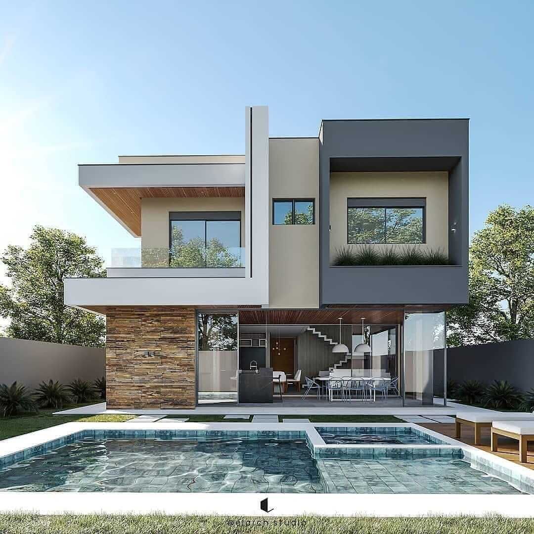 طراحی نمای مدرن برای ویلا