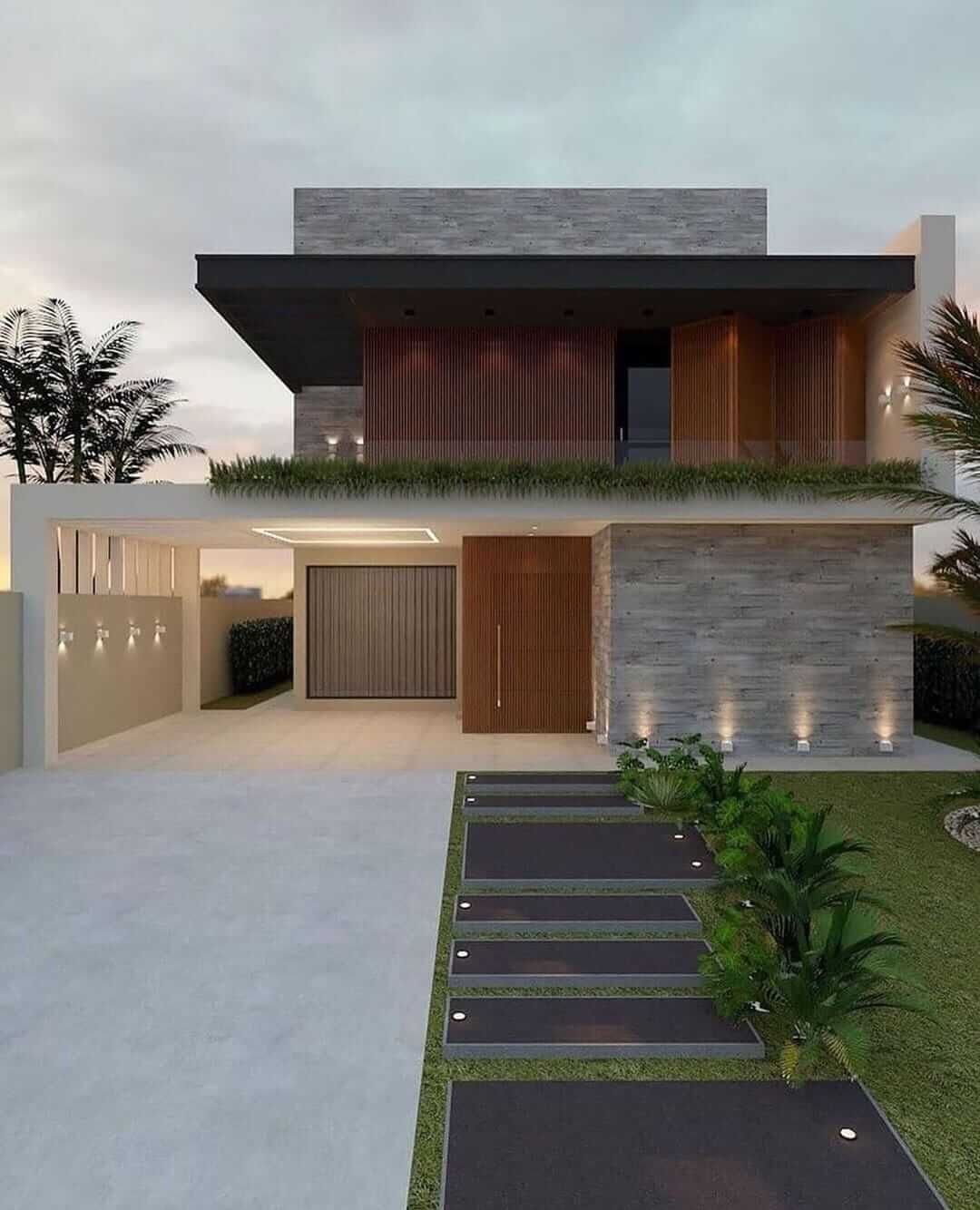 طراحی نمای مدرن برای ویلا