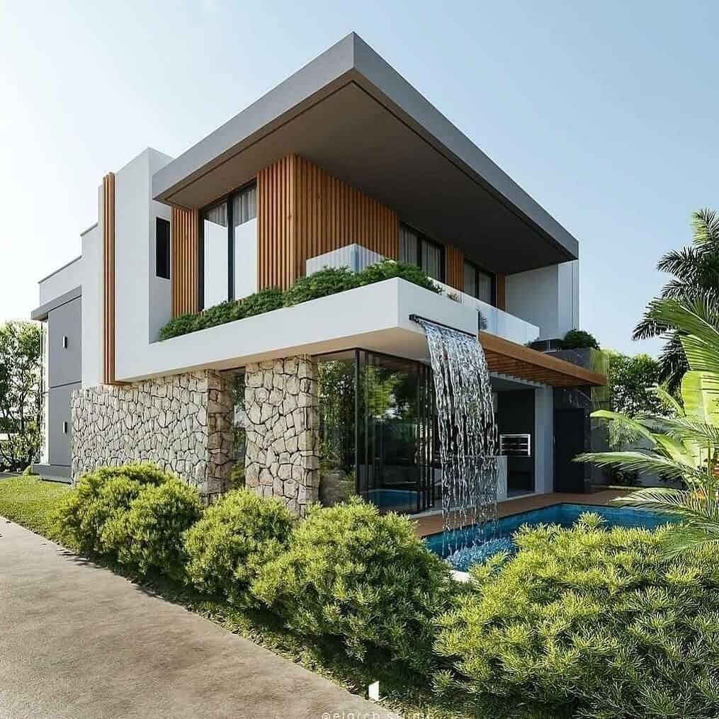 طراحی نمای مدرن برای ویلا