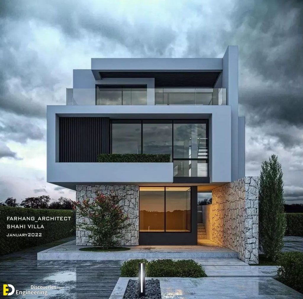 طراحی و دیزاین نمای ساختمان ویلایی
