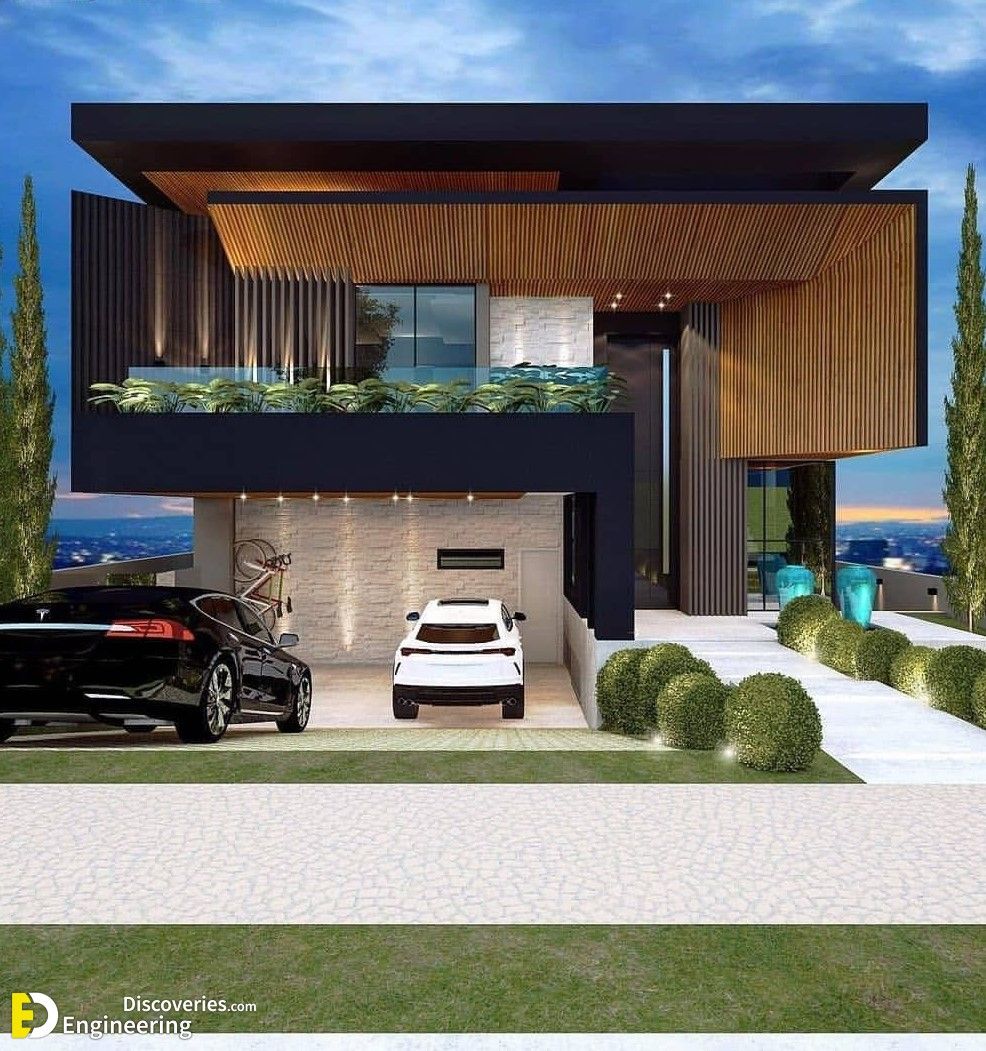 طراحی نمای ساختمان ویلایی مدرن