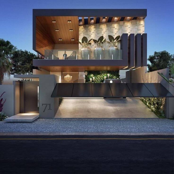 طراحی نمای مدرن ویلا21