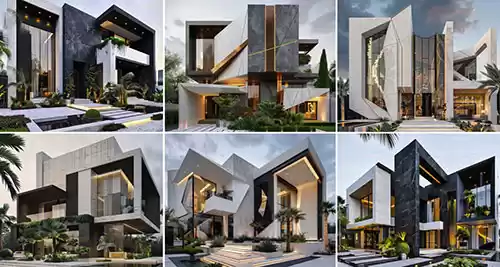 طراحی و اجرای نمای مدرن ویلا